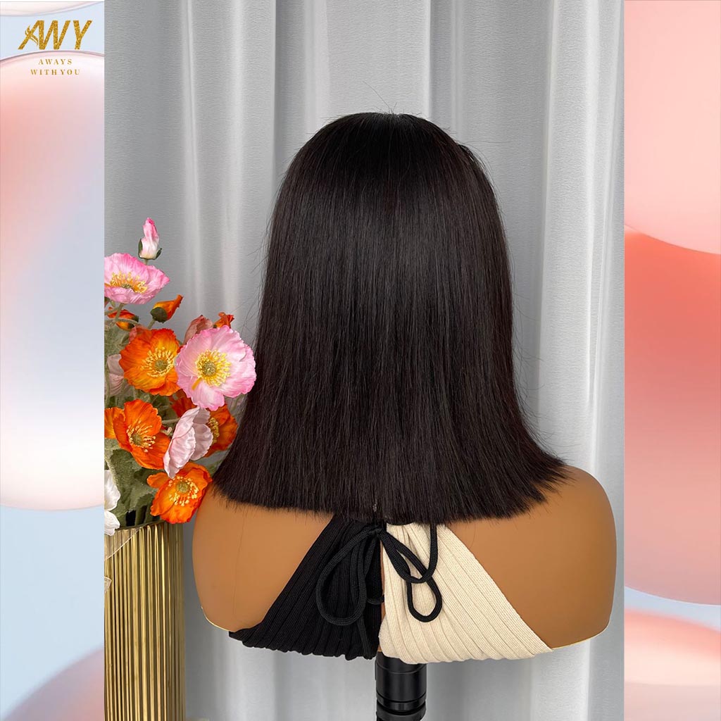 Bob Wig Hair 13X4 Closure 200% density Wig (Natural Color)