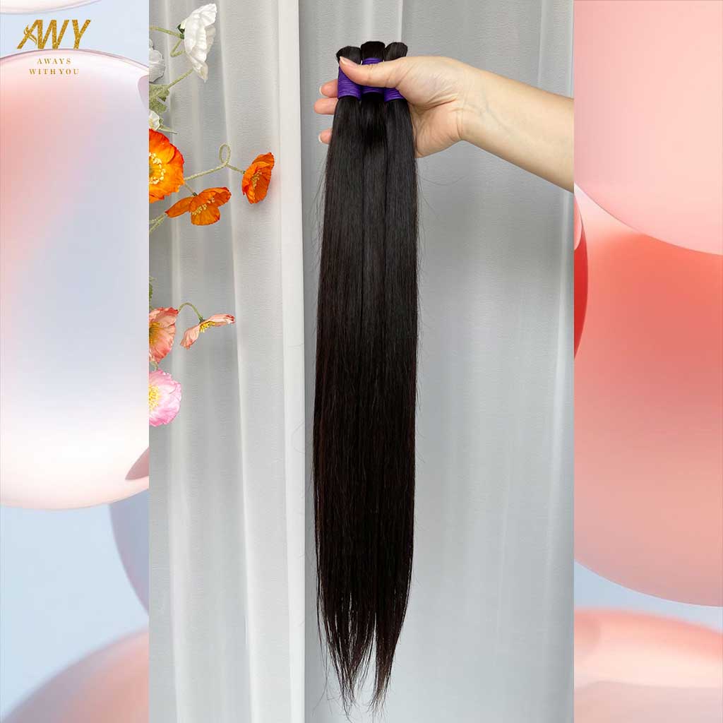 Cambodian virgin straight hair bulk Extensions