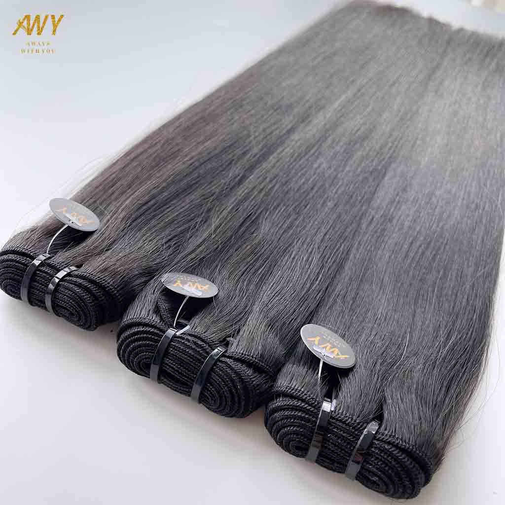 Raw Hair Double Drawn Straight Bundles