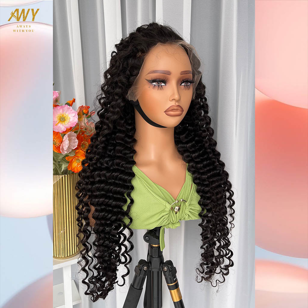 Cambodian Hair 13x6 Frontal Deep Wave 200% density Wig
