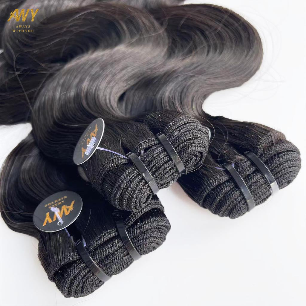 Raw Hair Double Drawn Body Wave Bundles
