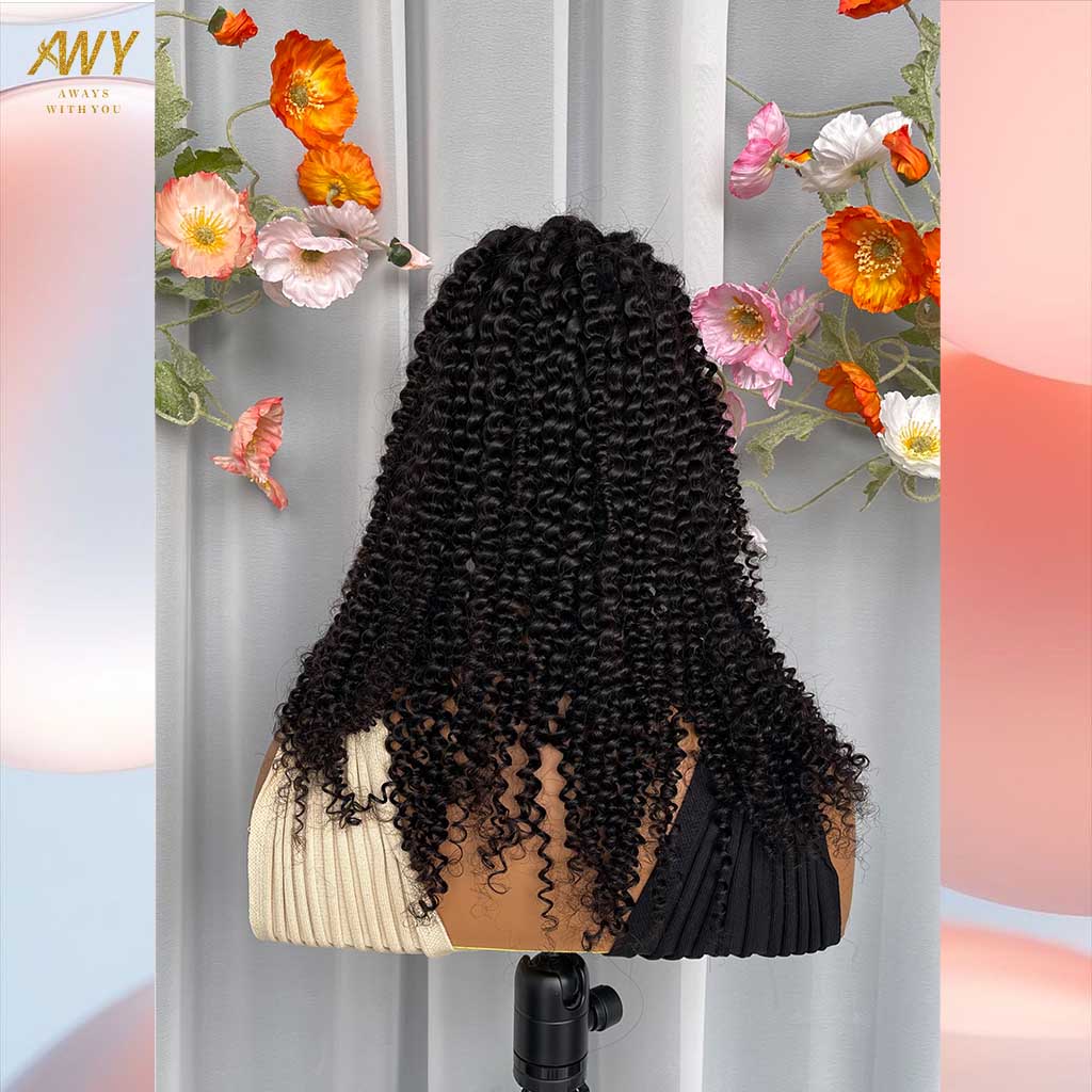 Cambodian Hair 5x5 Closure Kinky Curly 200% Density Wig