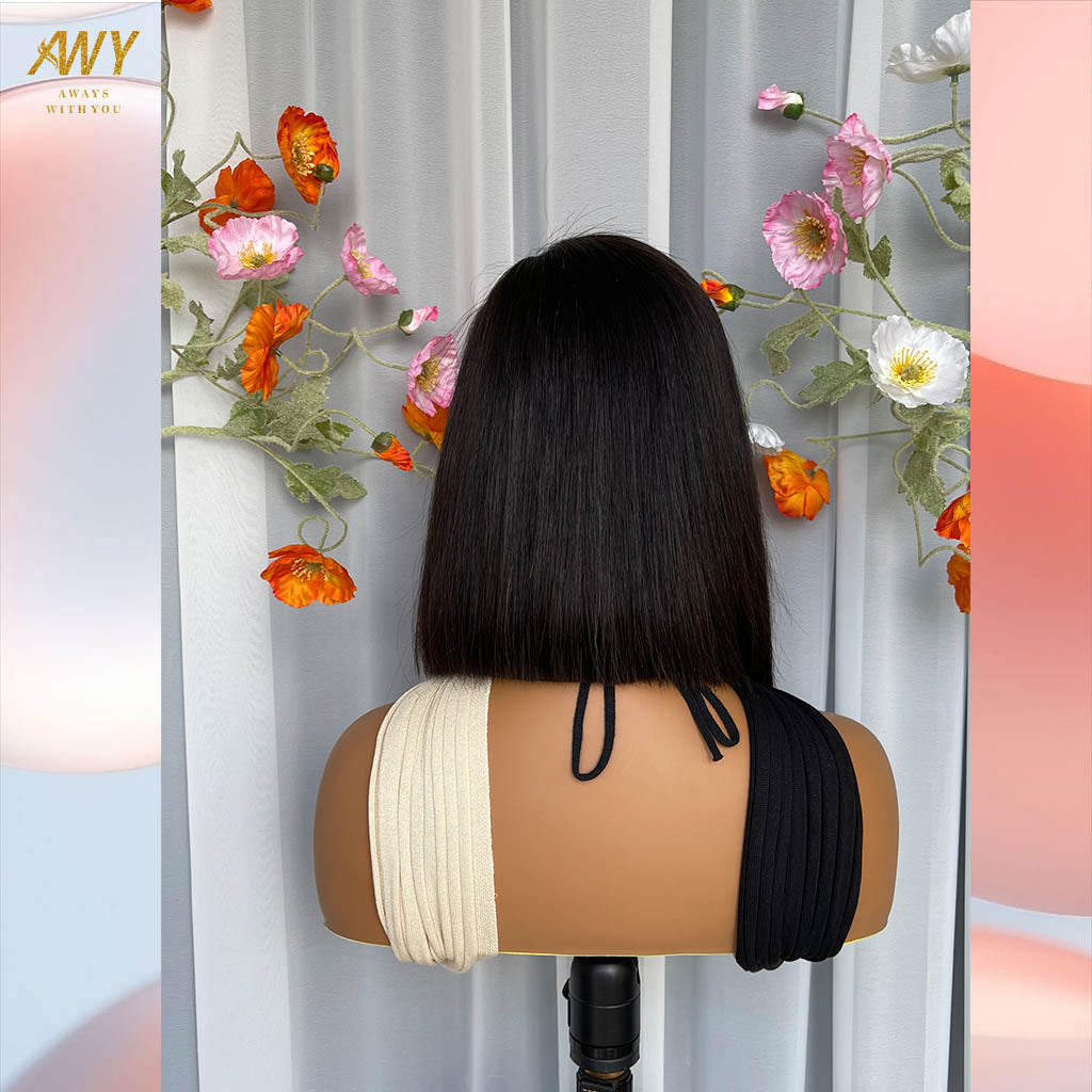 Bob Wig Hair 5X5 Closure 200% density Wig (Natural Color)