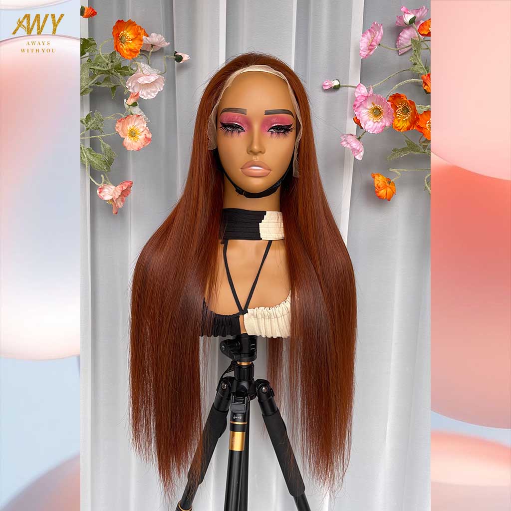 Color  hair  13x6 Frontal Straight  200% density Wig (customized color#）