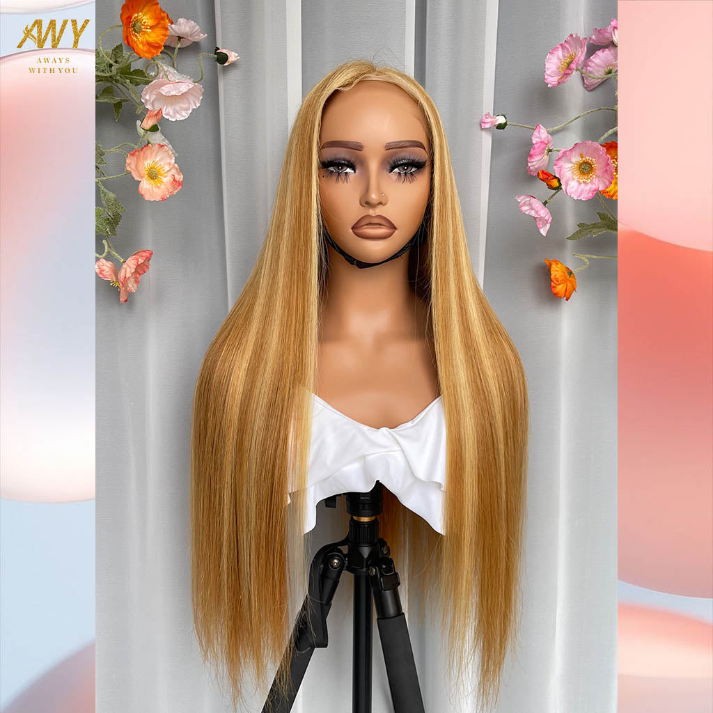 Color  hair  13x6 Frontal Straight  200% density Wig (Piano Color P8/613#）