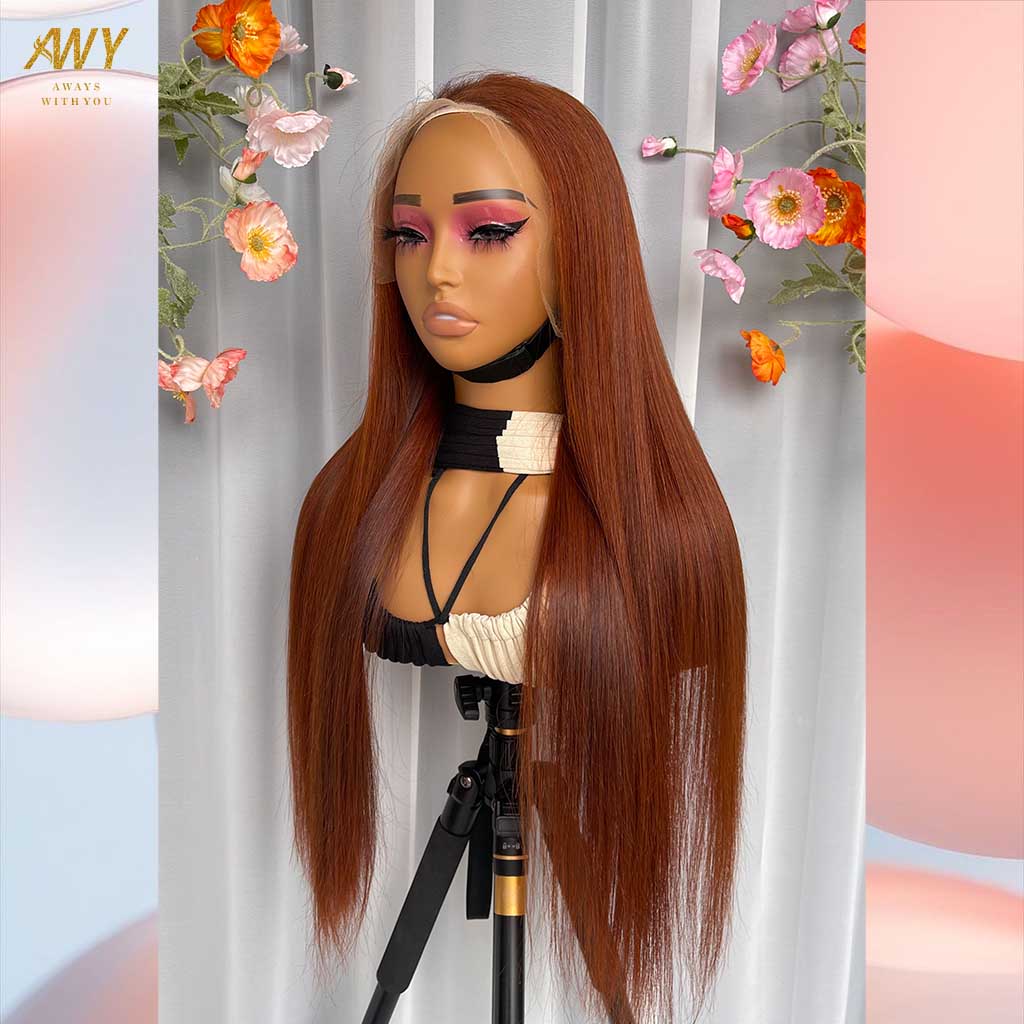 Color  hair  13x6 Frontal Straight  200% density Wig (customized color#）