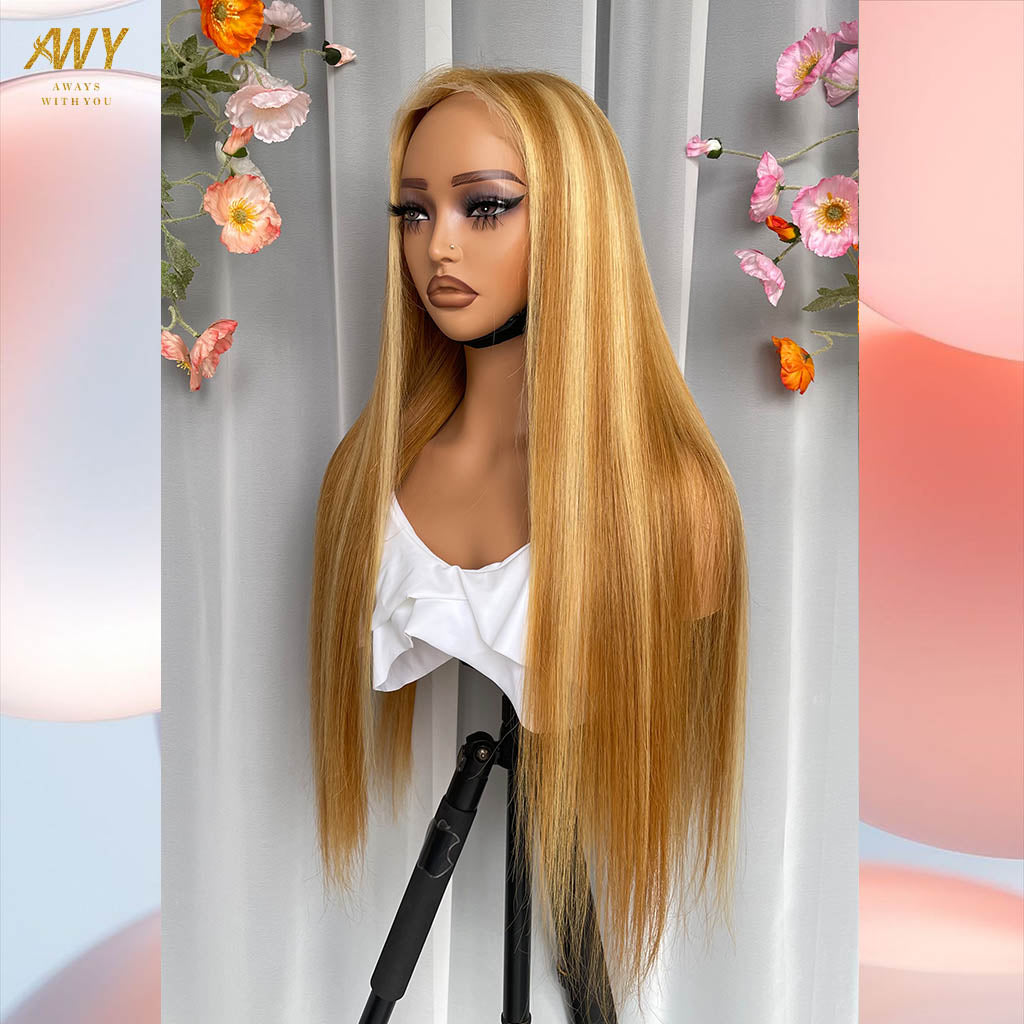 Color  hair  13x6 Frontal Straight  200% density Wig (Piano Color P8/613#）