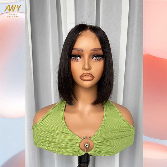 Bob Wig Hair  2X6 Closure 200% density Wig (Natural Color）