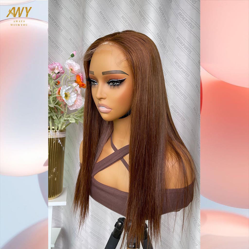 Color hair  6x6 Closure Straight  200% density Wig (#30）