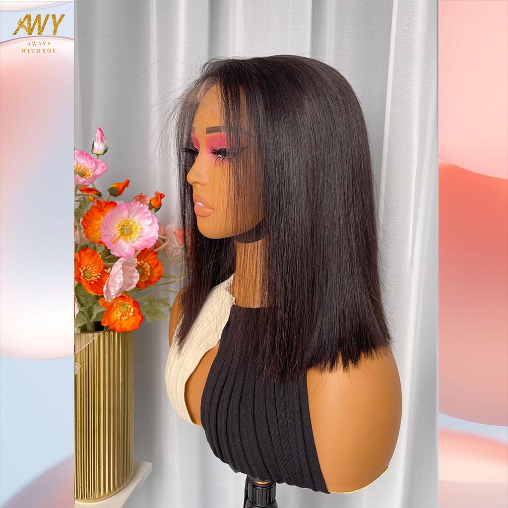 Bob Wig Hair  13X4 Closure 200% density Wig (Natural Color）