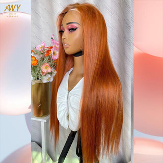 Color hair  6x6 Closure Straight  200% density Wig (#33）