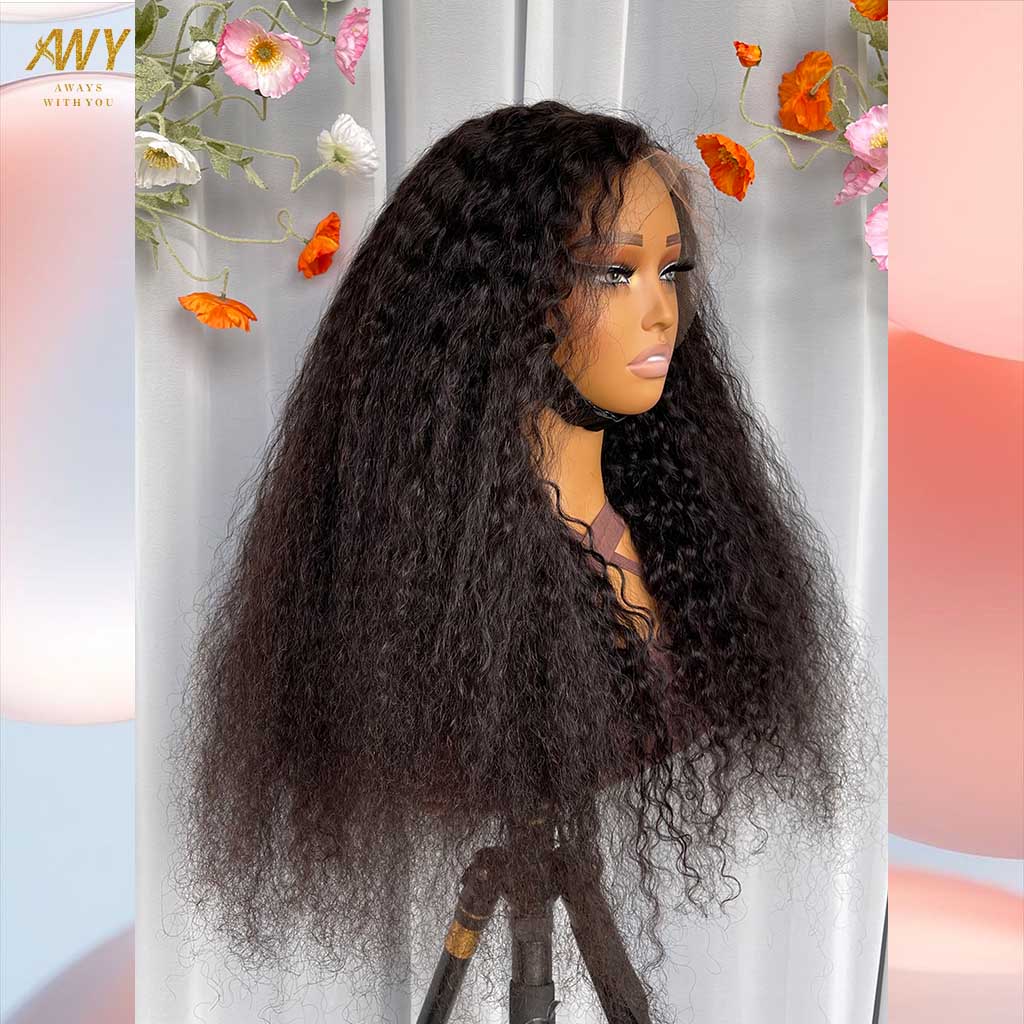 Burmese Curly  Hair  Wig 13x4  Frontal  200% Density Wig