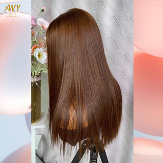 Color hair  6x6 Closure Straight  200% density Wig (#30）