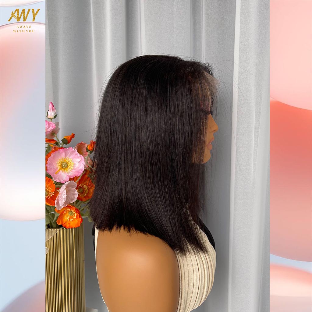 Bob Wig Hair  13X4 Closure 200% density Wig (Natural Color）