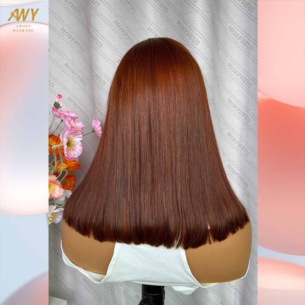Bob Wig Color  hair  4X4 Closure 200% density Wig ( #30  Color）
