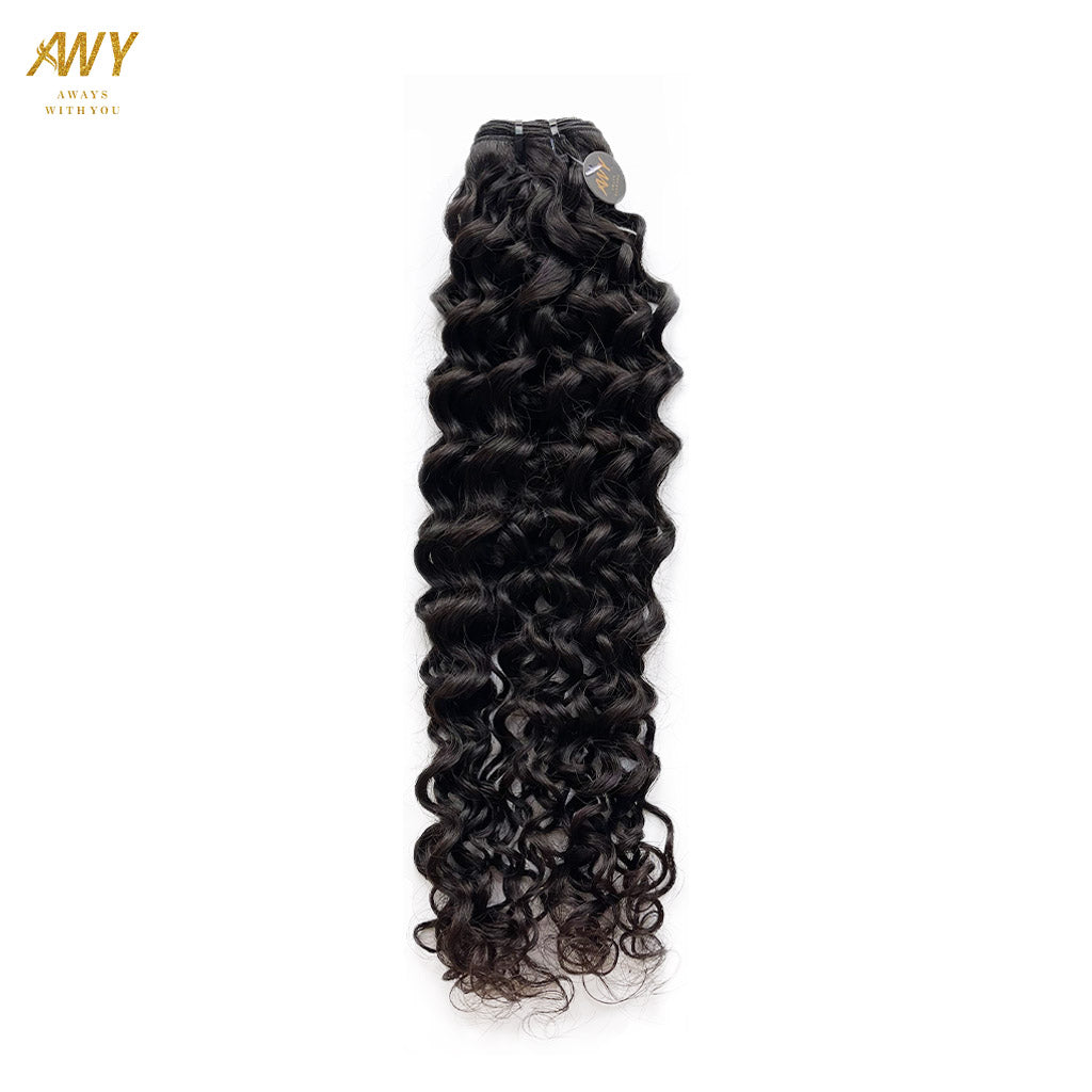 Raw Hair Double Drawn Water Wave Bundles