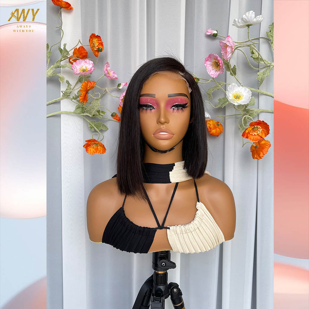 Bob Wig Hair  5X5 Closure 200% density Wig (Natural Color）