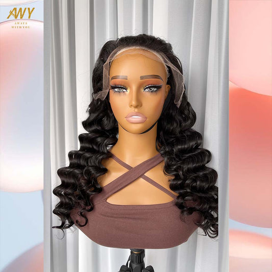 Cambodian Hair 13x4 frontal Loose Deep Wave   200%Density Wig