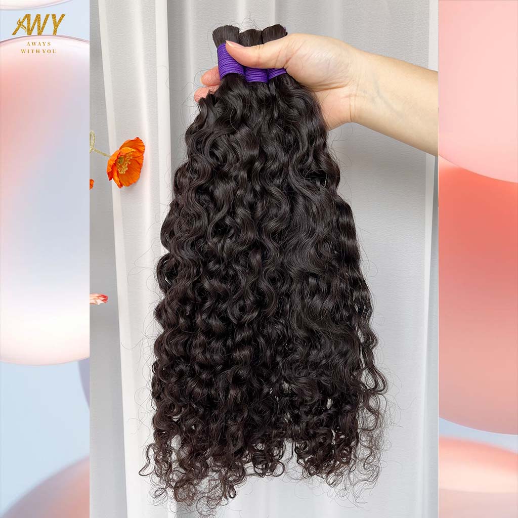 Cambodian virgin  Water wave hair bulk Extensions
