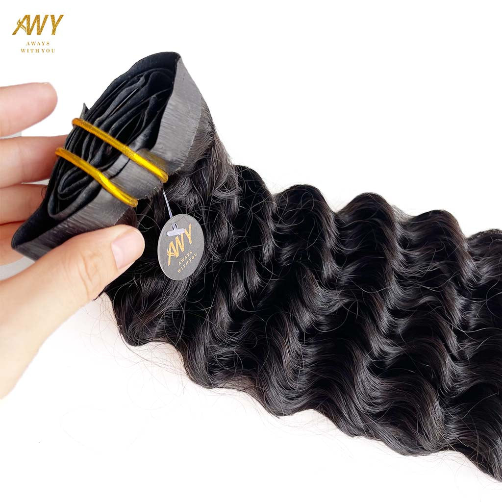Cambodian Seamless Clip  Deep Wave Hair