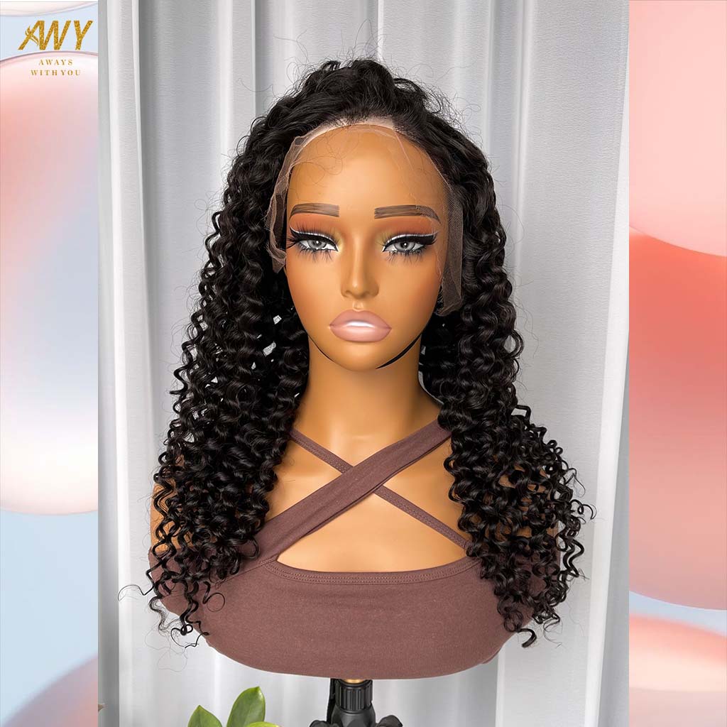 Cambodian Hair 13x4 frontal Water Wave  200% Density Wig