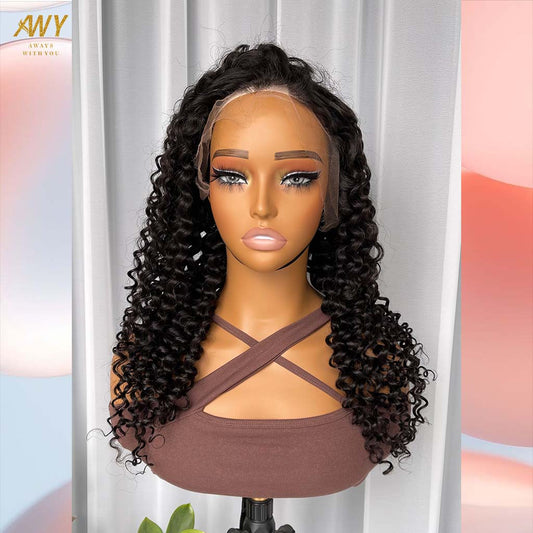 Cambodian Hair 13x4 frontal Water Wave  200% Density Wig