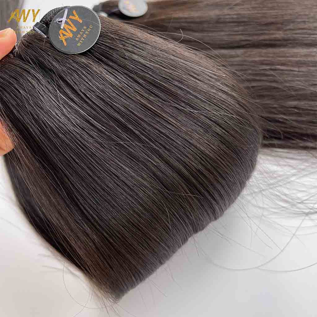 Raw Hair Double Drawn  Straight Bundles