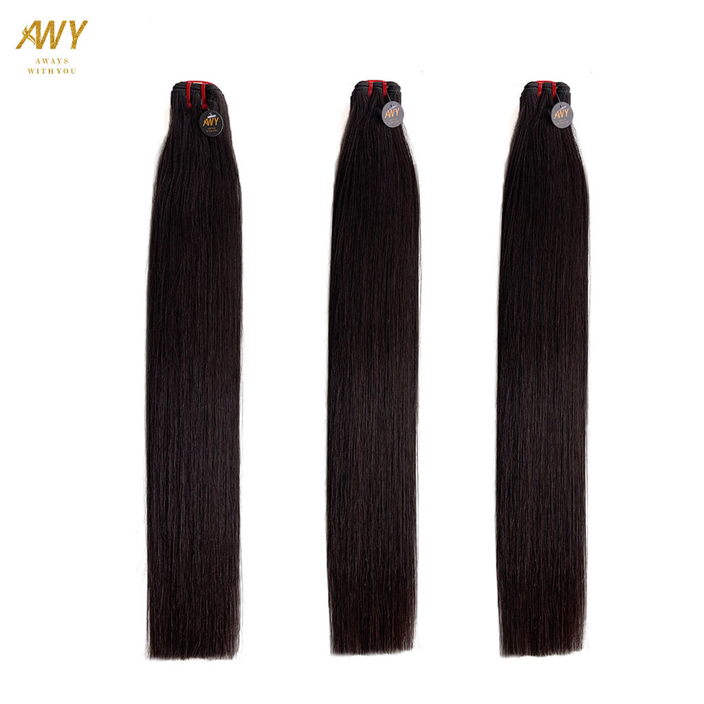 Raw Super Double Drawn Straight  Bundles