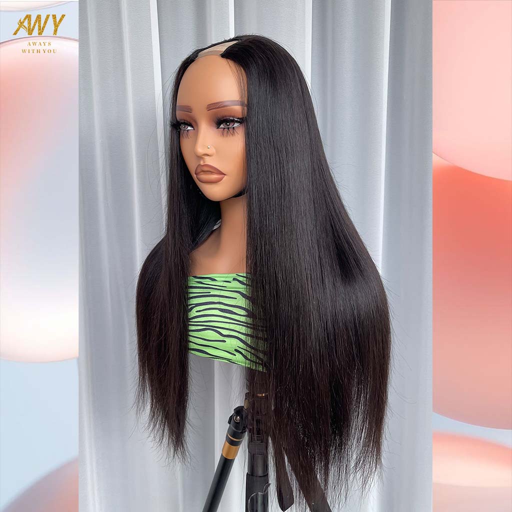 Cambodian Hair U Part Straight  200% Density Wig