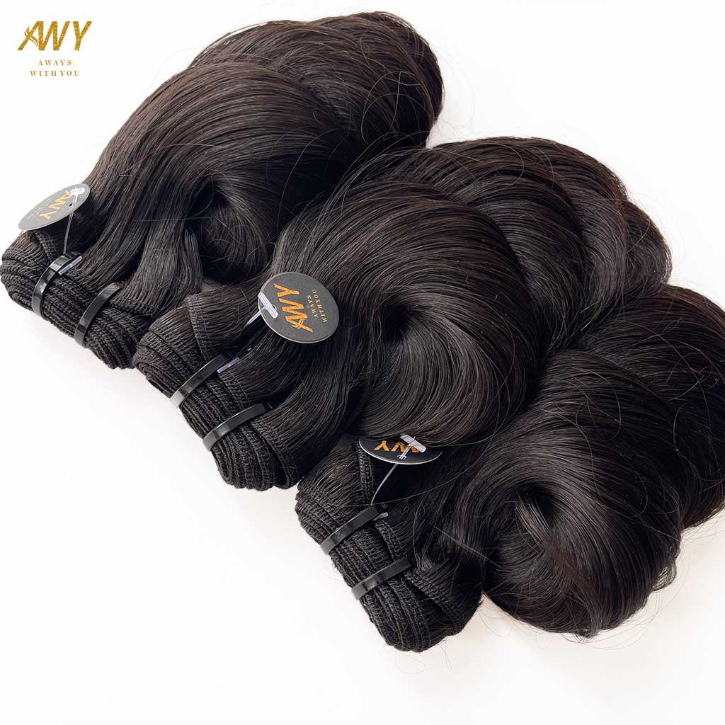 Raw Hair Double Drawn Loosel Wave Bundles