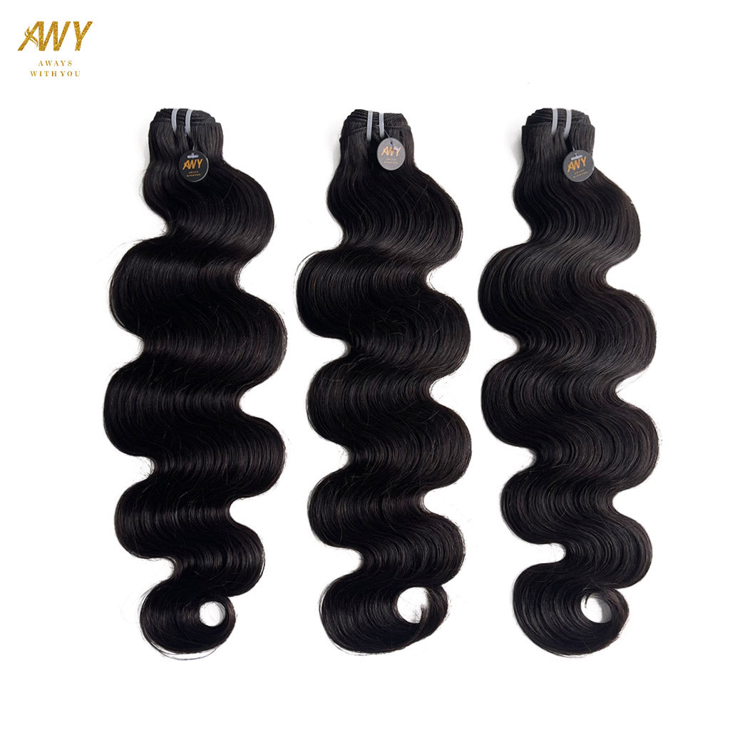 Virgin Super Double Drawn  Body Wave   Bundles