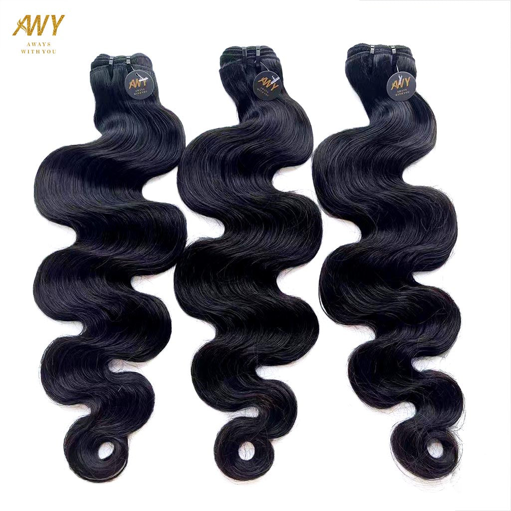 Raw Hair Double Drawn  Body Wave Bundles