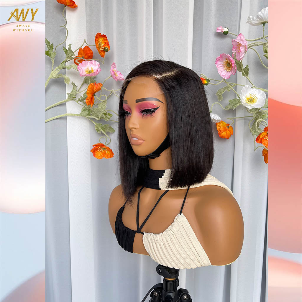 Bob Wig Hair  5X5 Closure 200% density Wig (Natural Color）