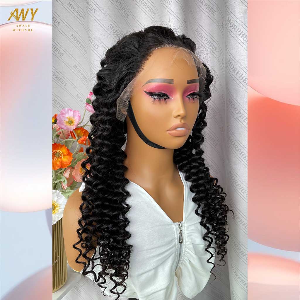 Cambodian Hair 13x4 frontal  Deep  Wave   200% density Wig