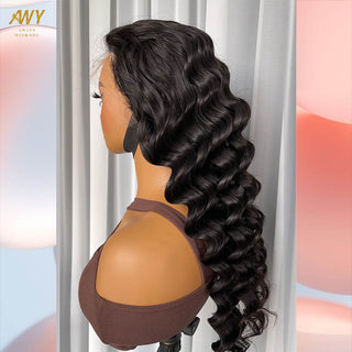 Cambodian Hair 13x4 frontal Loose Deep Wave   200%Density Wig