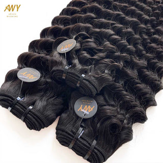 Raw Hair Double Drawn Deep Wave Bundles