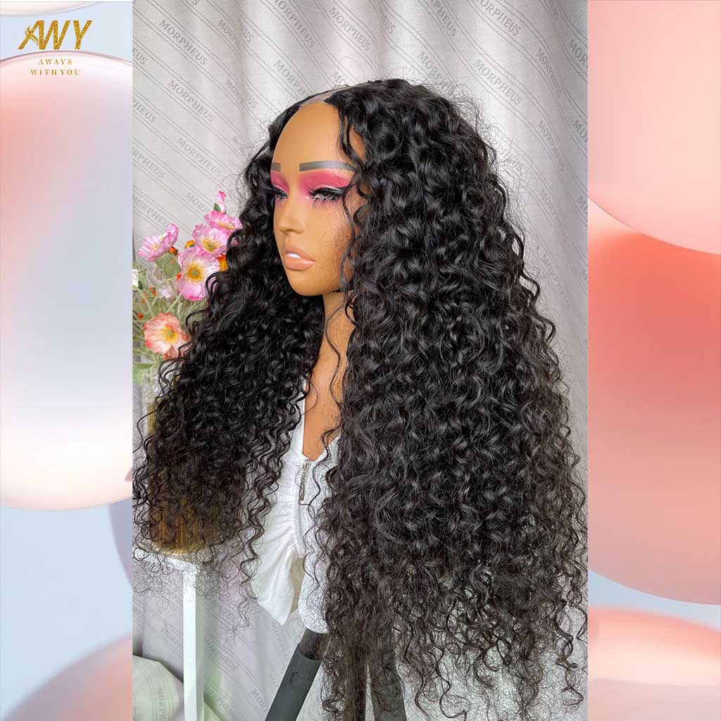 Cambodian Hair U Part Water WAve  200% Density Wig