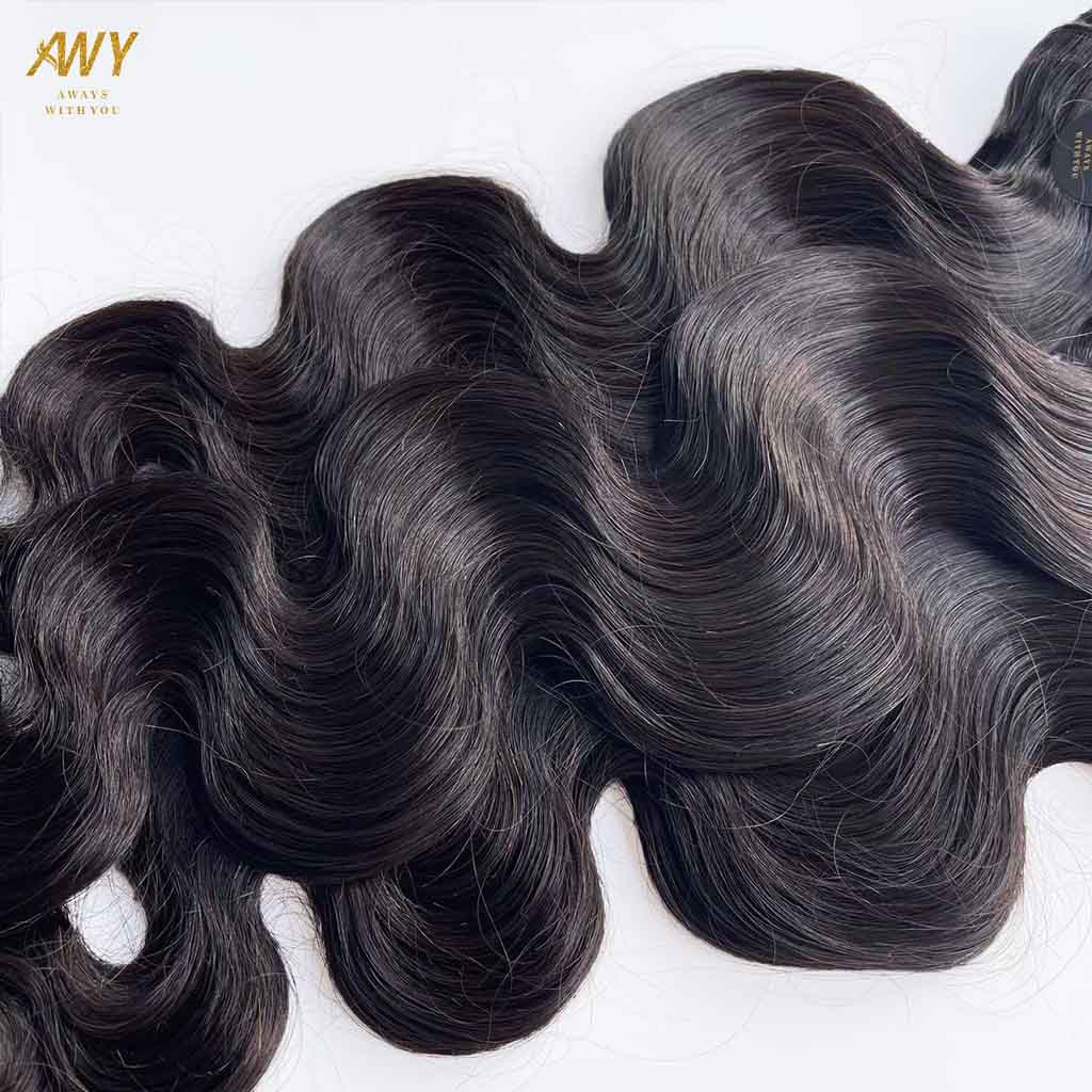 Raw Hair Double Drawn  Body Wave Bundles