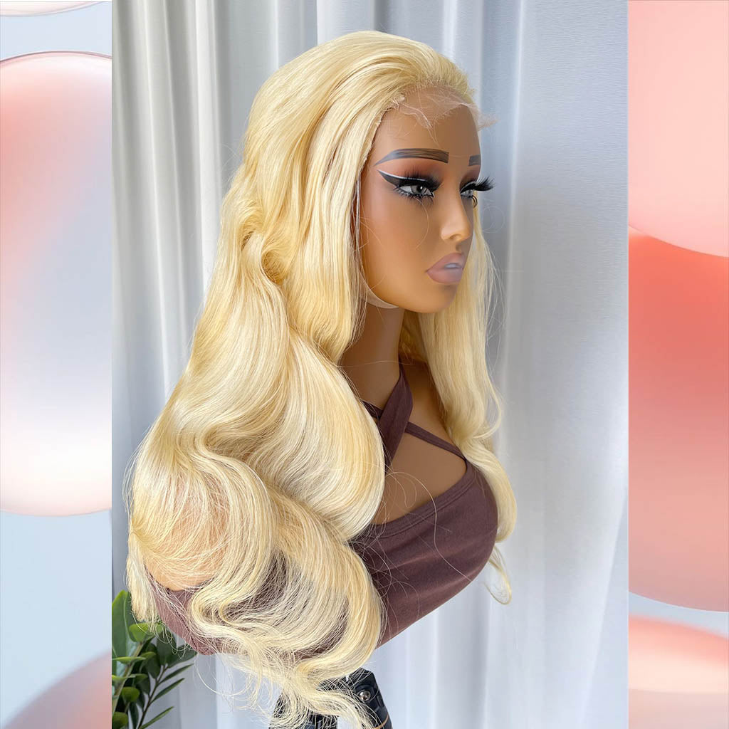613# Hair  4x4 Closure  Body Wave 200%Density Wig
