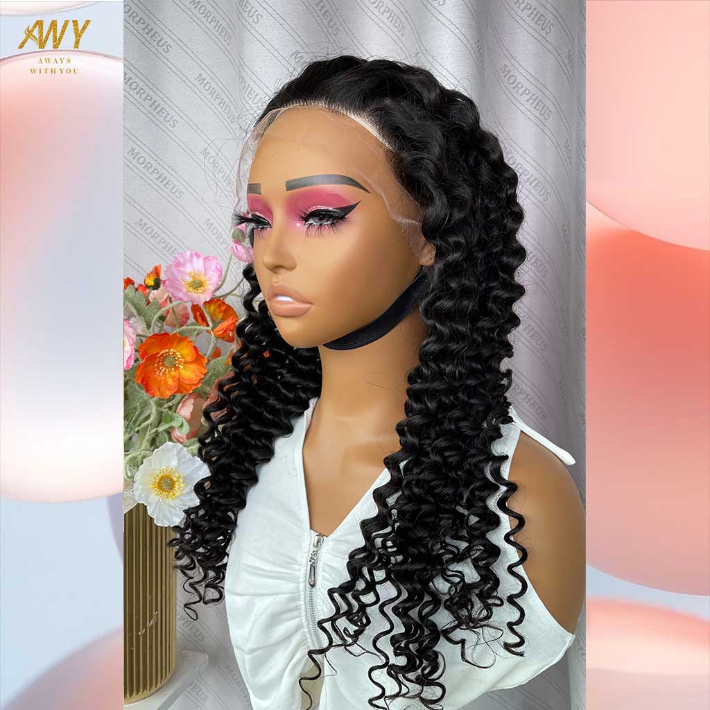 Cambodian Hair 13x4 frontal  Deep  Wave   200% density Wig