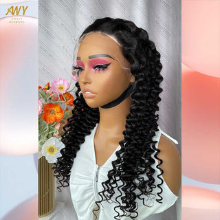 Cambodian Hair 13x4 frontal  Deep  Wave   200% density Wig