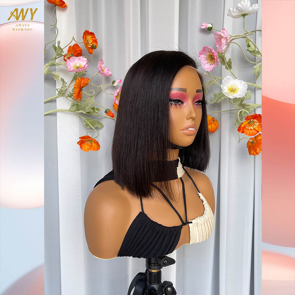 Bob Wig Hair  5X5 Closure 200% density Wig (Natural Color）