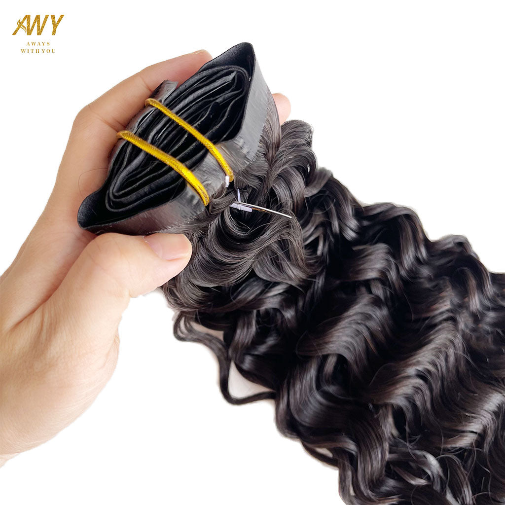 Cambodian Seamless Clip  Water Wave Hair