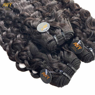 Raw Hair Double Drawn Water Wave Bundles