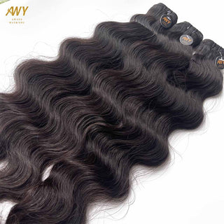 Raw Hair Double Drawn Nutual Wave Bundles