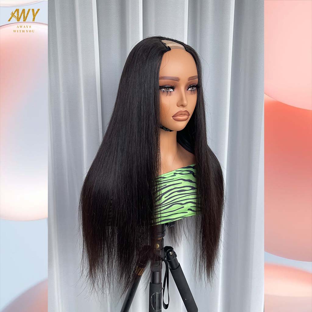 Cambodian Hair U Part Straight  200% Density Wig