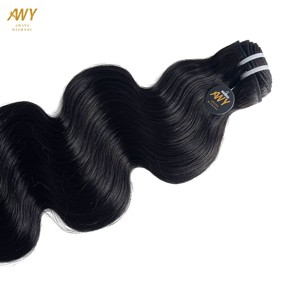 Virgin Super Double Drawn  Body Wave   Bundles