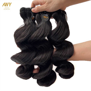 Raw Hair Double Drawn Loosel Wave Bundles
