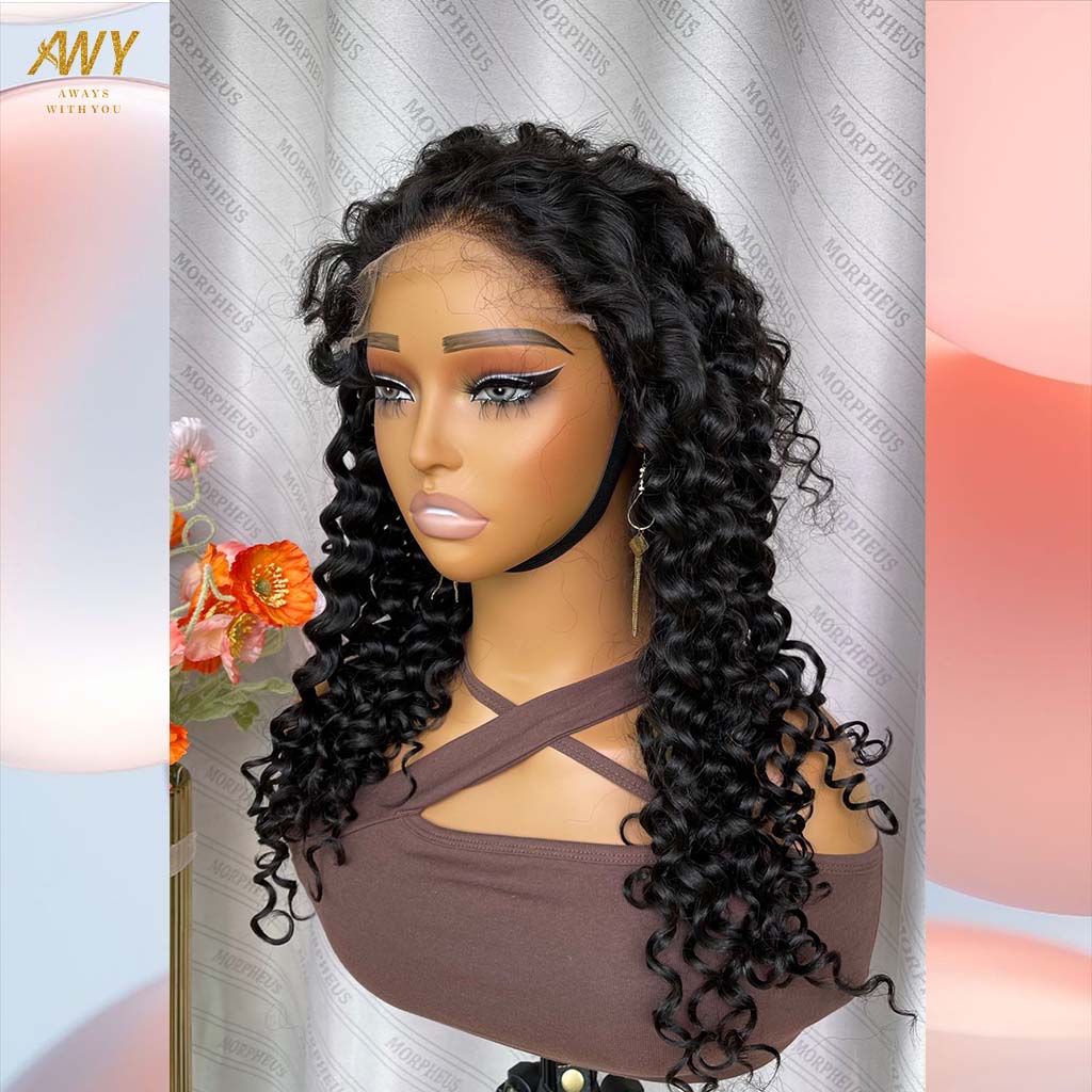 Cambodian Hair  6x6 Closure Water Wave  200% Density Wig