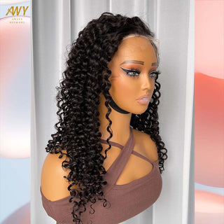 Cambodian Hair 13x4 frontal Water Wave  200% Density Wig